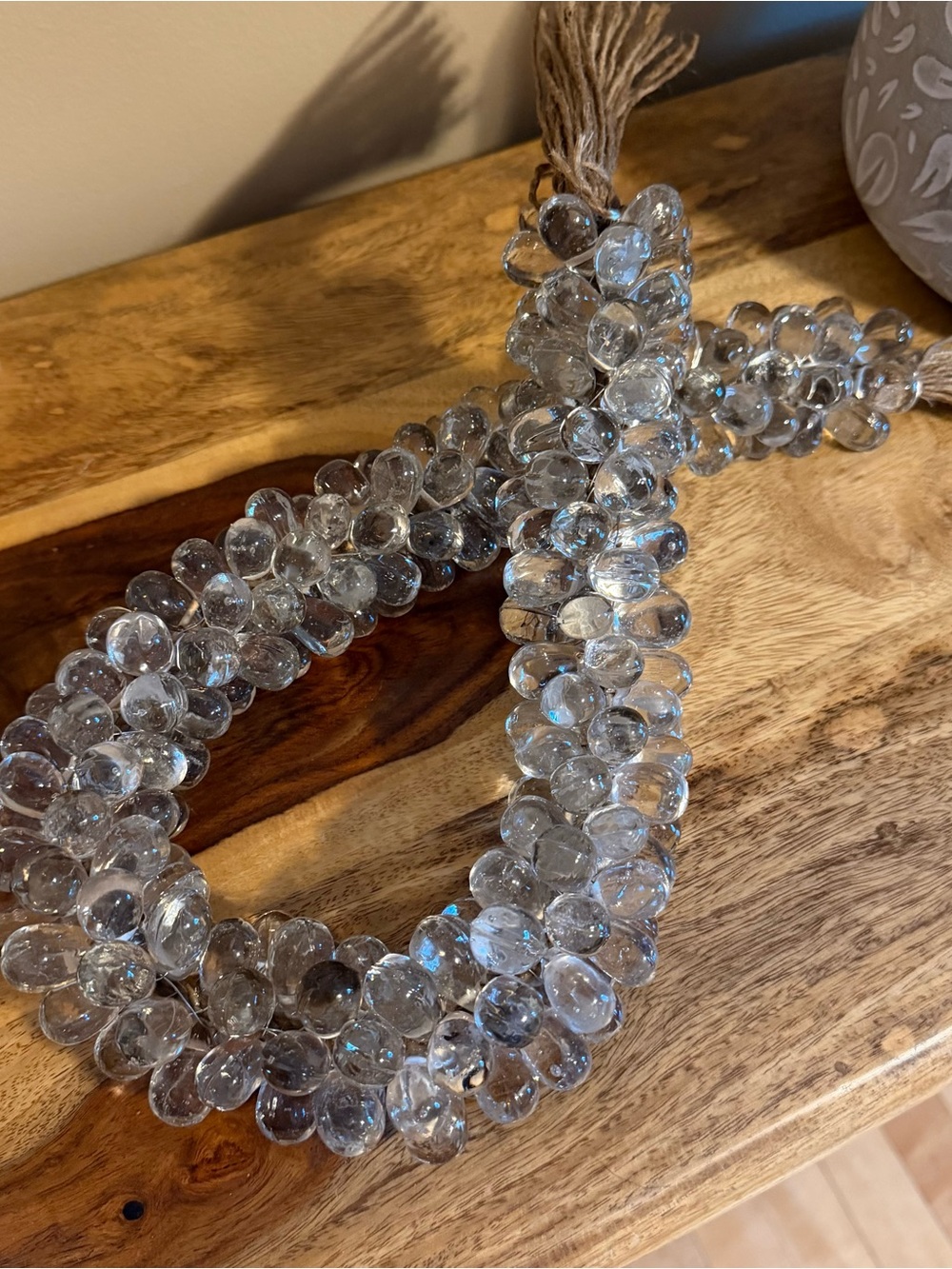 Pottery Barn Glass Marble Beaded Rope. Decorative Objects.